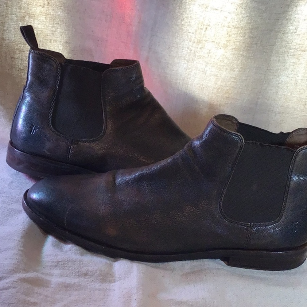 Frye Men's SAM Chelsea Boot, Dark Brown, 12 M; 3480294 Dbn **USED**